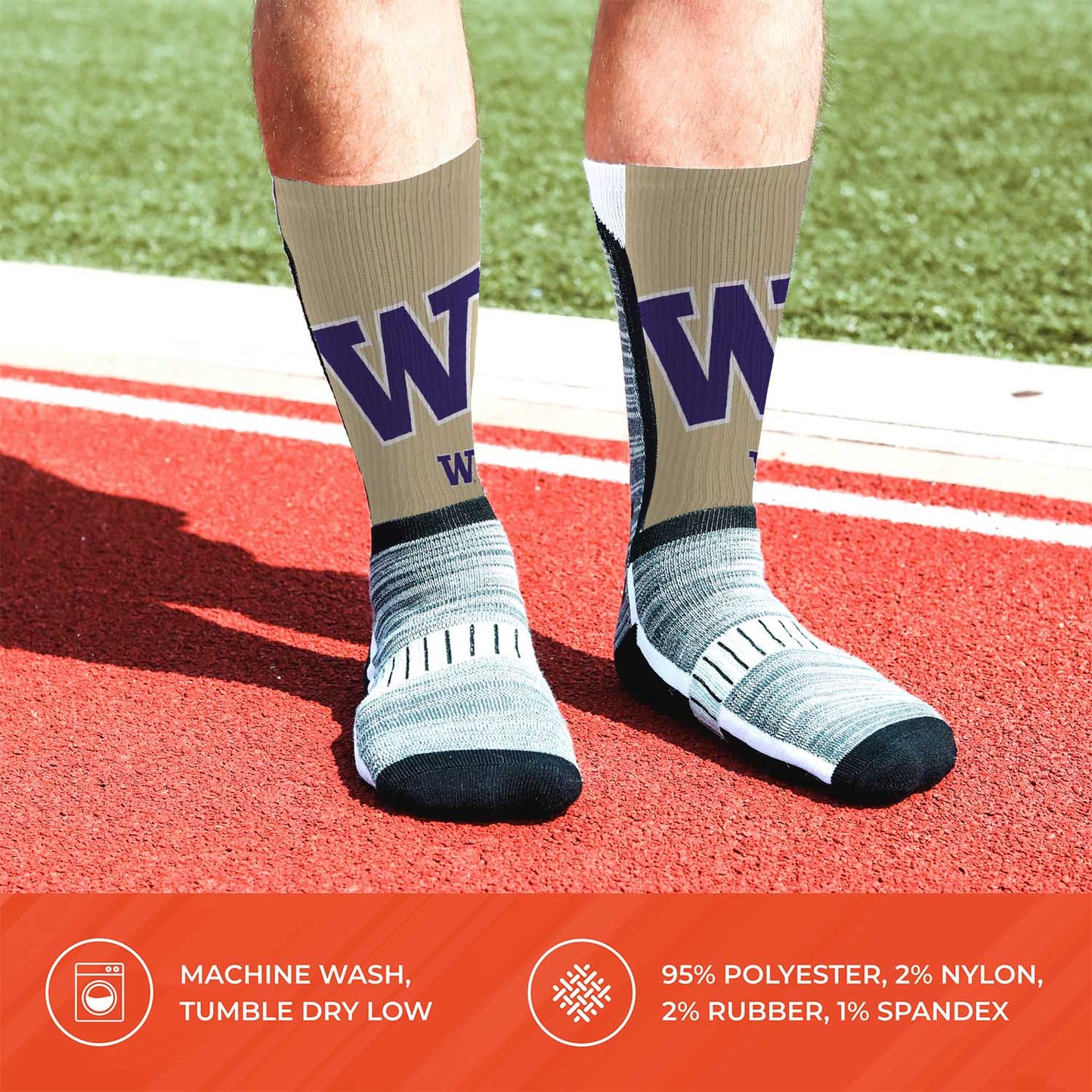 Washington Huskies NCAA Youth University Socks - Team Color