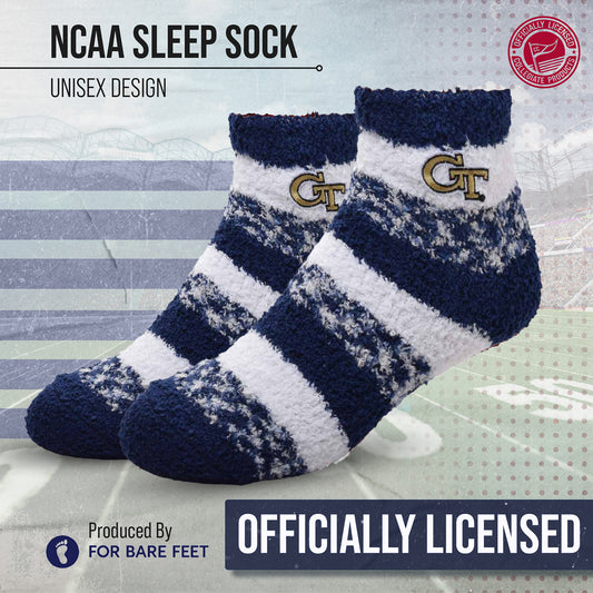 Georgia Tech Yellowjackets NCAA Unisex Cozy Soft Sleep Socks - Navy