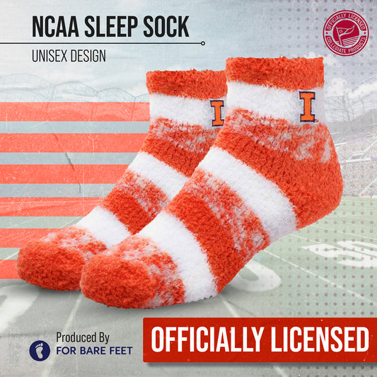Illinois Fighting Illini NCAA Unisex Cozy Soft Sleep Socks - Orange