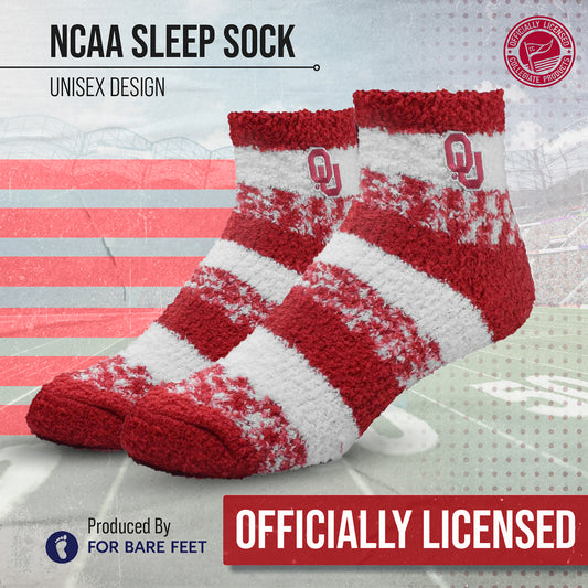 Oklahoma Sooners NCAA Unisex Cozy Soft Sleep Socks - Cardinal