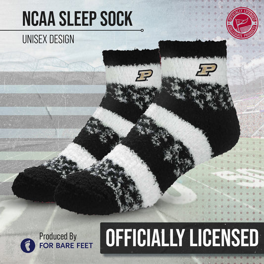 Purdue Boilermakers NCAA Unisex Cozy Soft Sleep Socks - Black