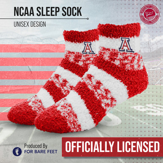 Arizona Wildcats NCAA Unisex Cozy Soft Sleep Socks - Red