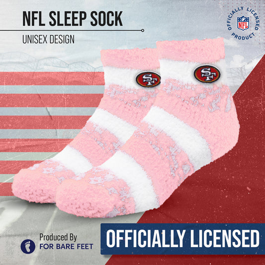 San Francisco 49ers Women's NFL Football Cozy Soft Sleep Socks - Pink