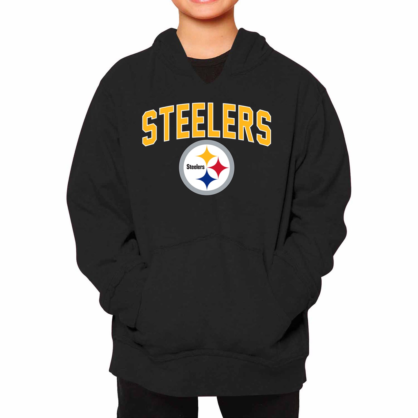 Pittsburgh Steelers NFL Youth Home Team Hoodie- Kids Hooded Sweatshirt - Black
