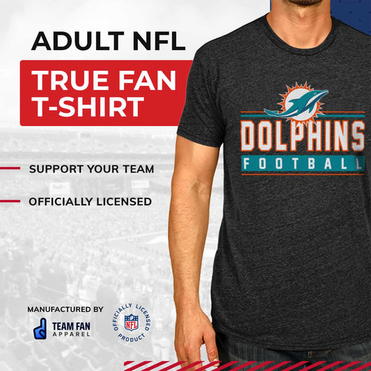 Miami Dolphins NFL Adult MVP True Fan T-Shirt - Charcoal