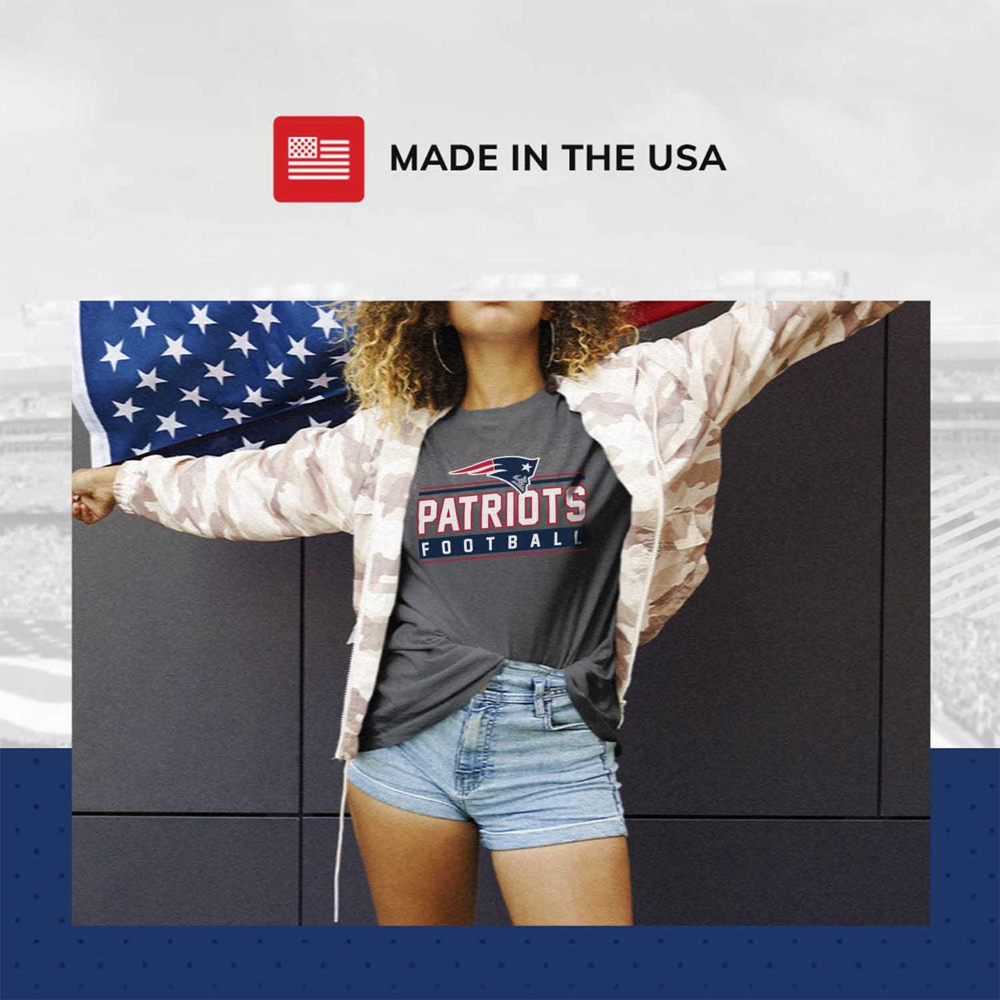 New England Patriots NFL Adult MVP True Fan T-Shirt - Charcoal