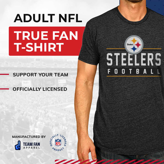 Pittsburgh Steelers NFL Adult MVP True Fan T-Shirt - Charcoal