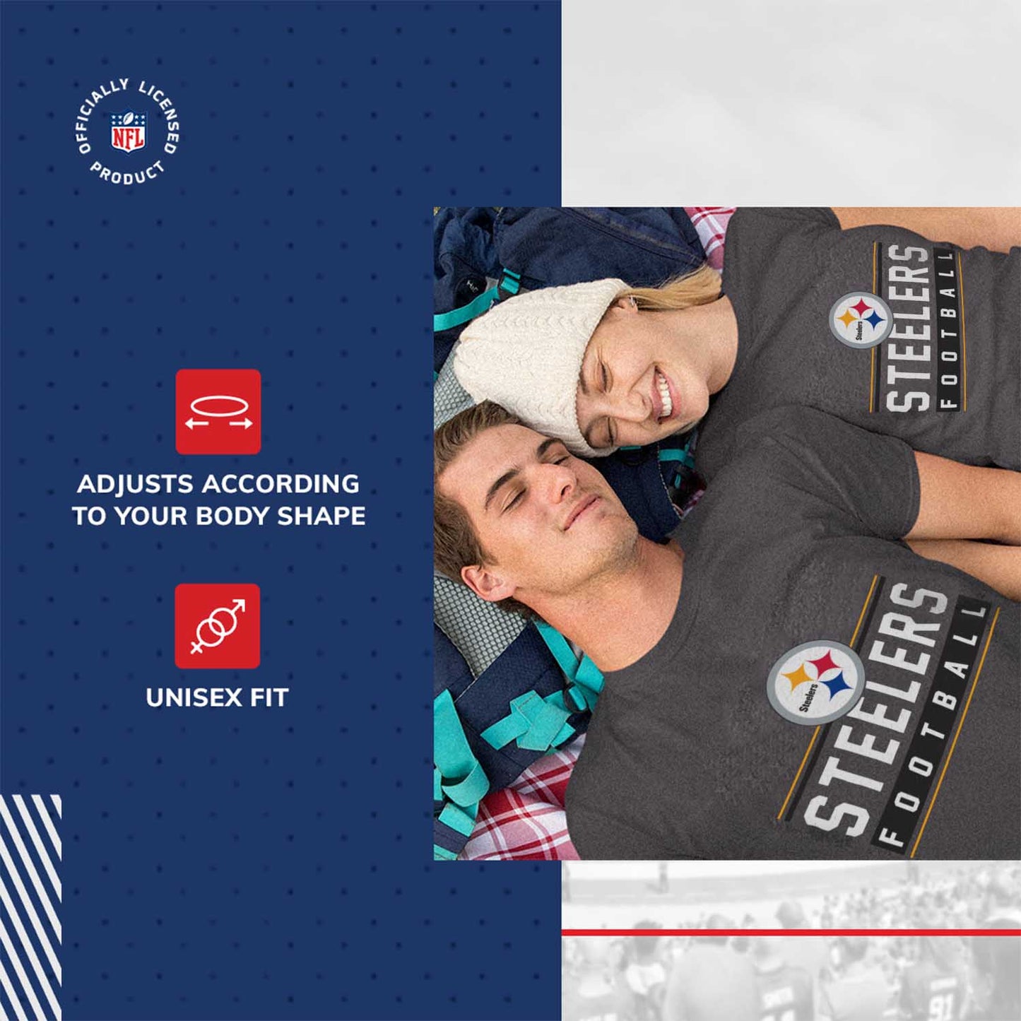 Pittsburgh Steelers NFL Adult MVP True Fan T-Shirt - Charcoal