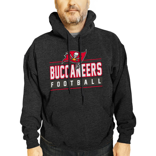 Tampa Bay Buccaneers NFL Adult True Fan Hooded Charcoal Sweatshirt - Charcoal