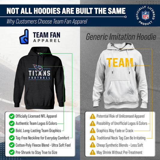 Tennessee Titans NFL Adult True Fan Hooded Charcoal Sweatshirt - Charcoal