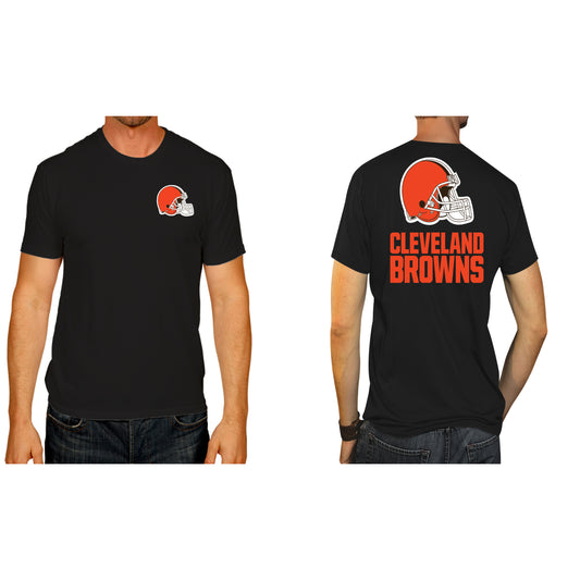 Cleveland Browns NFL Pro Football Final Countdown Adult Cotton-Poly Short Sleeved T-Shirt For Men & Women - Black