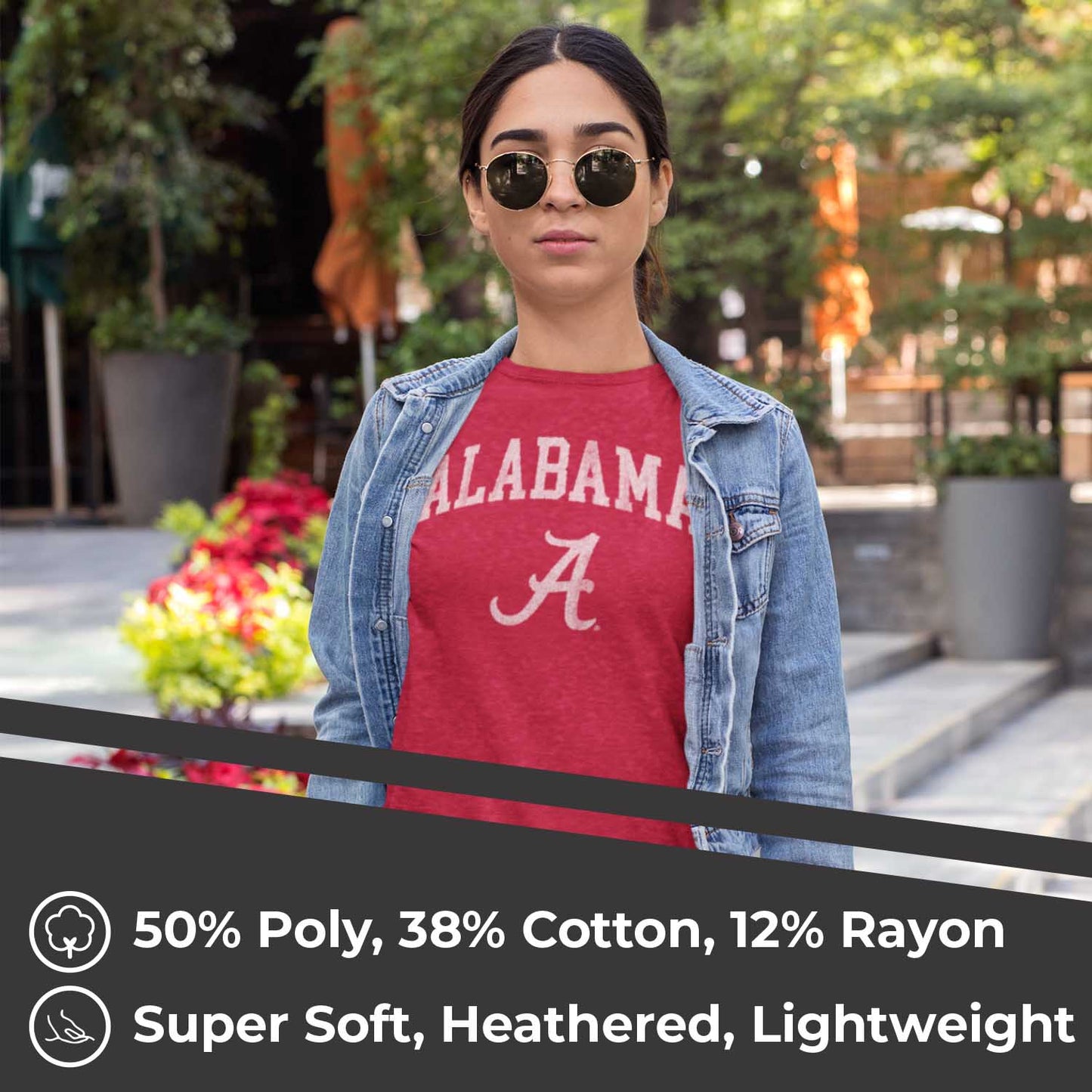 Alabama Crimson Tide University Women's T-Shirt  - Crimson