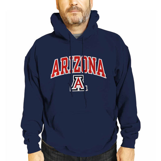 Arizona Wildcats NCAA Adult Tackle Twill Hooded Sweatshirt - Navy