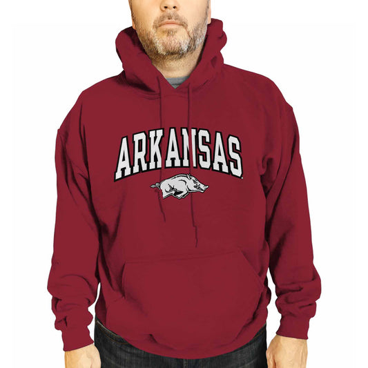 Arkansas Razorbacks NCAA Adult Tackle Twill Hooded Sweatshirt - Cardinal