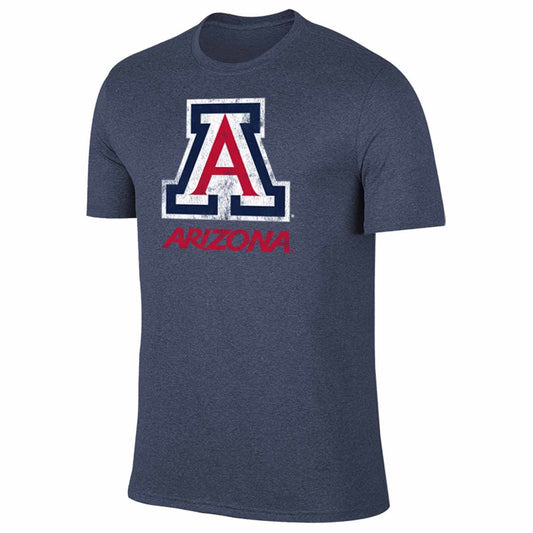 Arizona Wildcats Adult MVP Heathered Cotton Blend T-Shirt - Navy