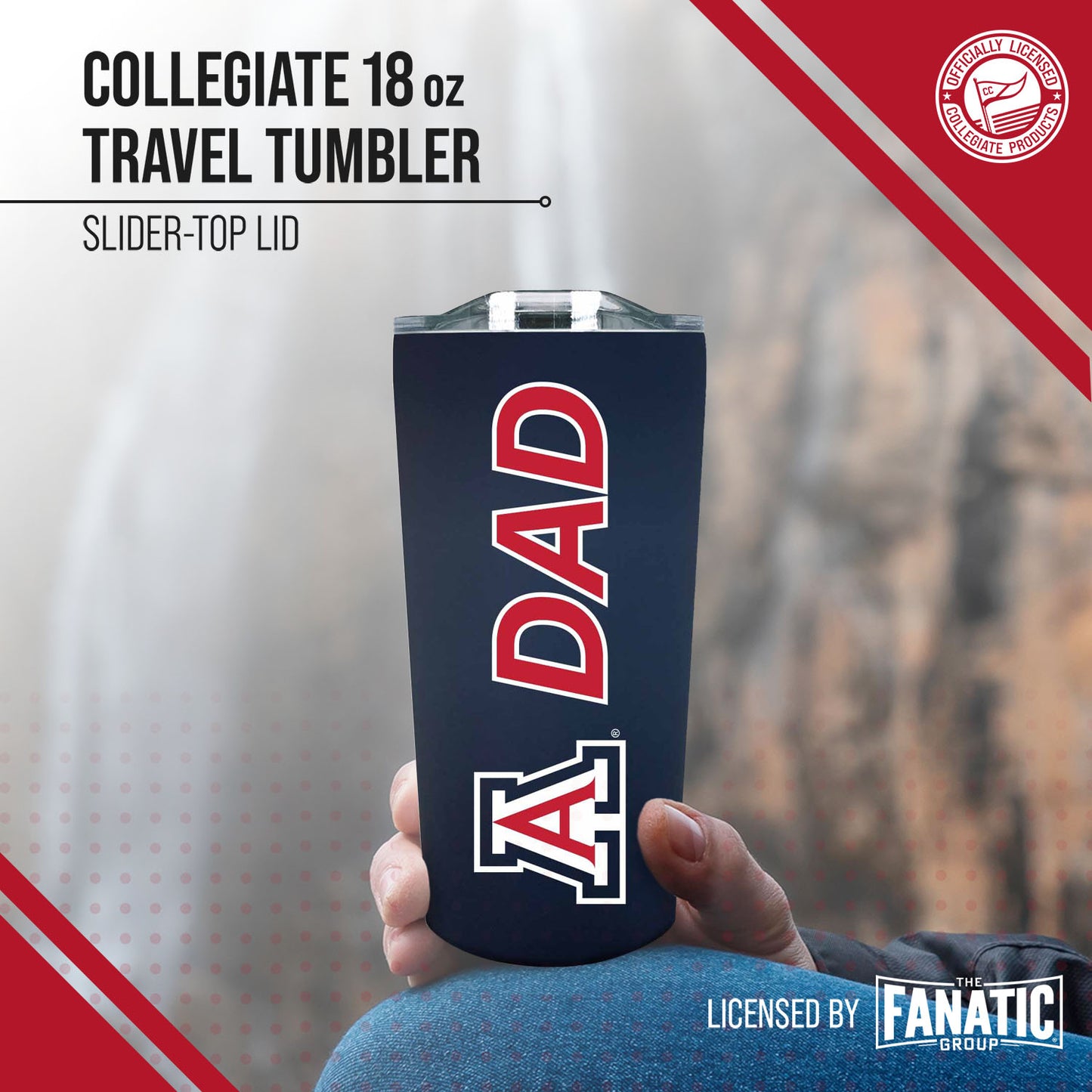 Arizona Wildcats NCAA Stainless Steel Travel Tumbler for Dad - Navy