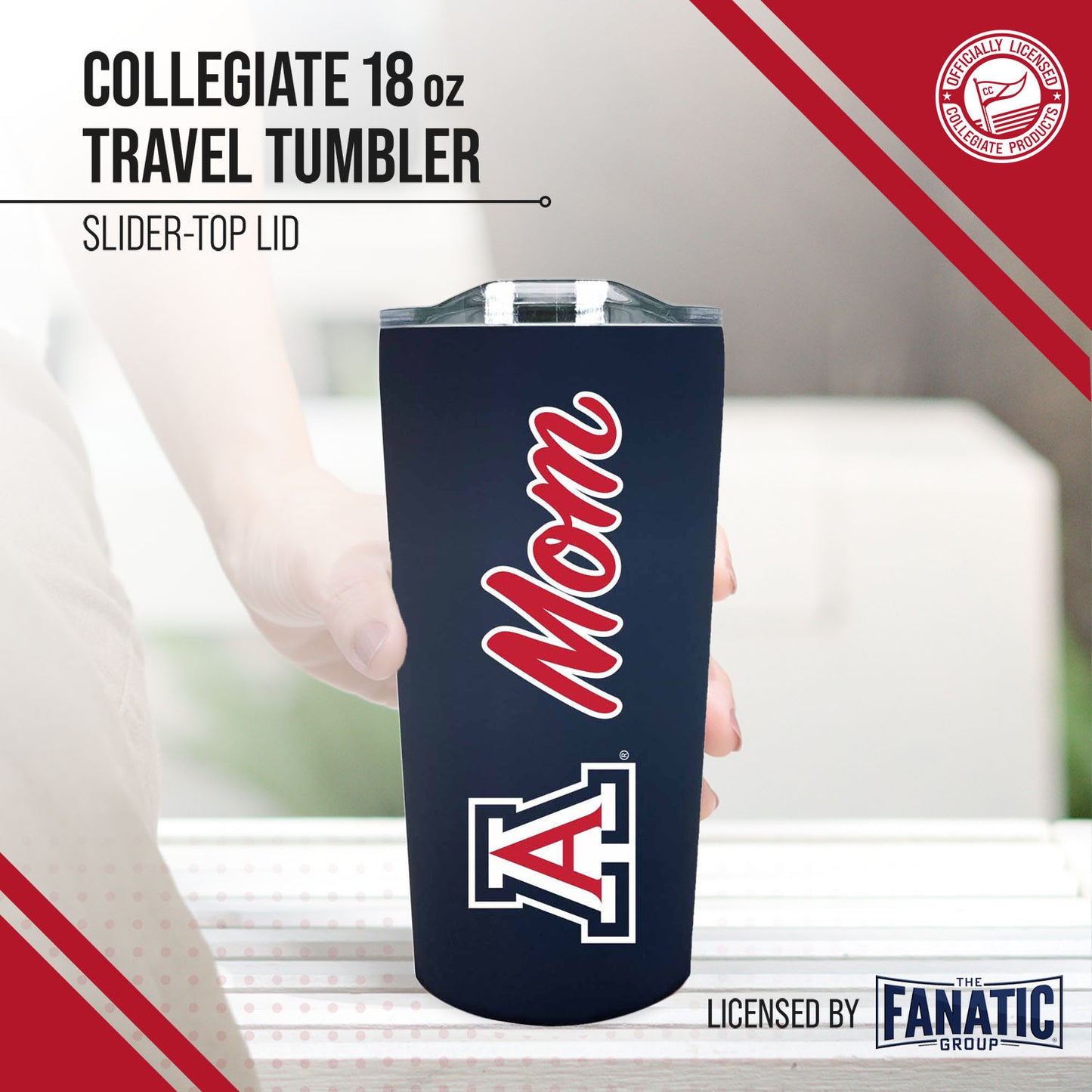 Arizona Wildcats NCAA Stainless Steel Travel Tumbler for Mom - Navy