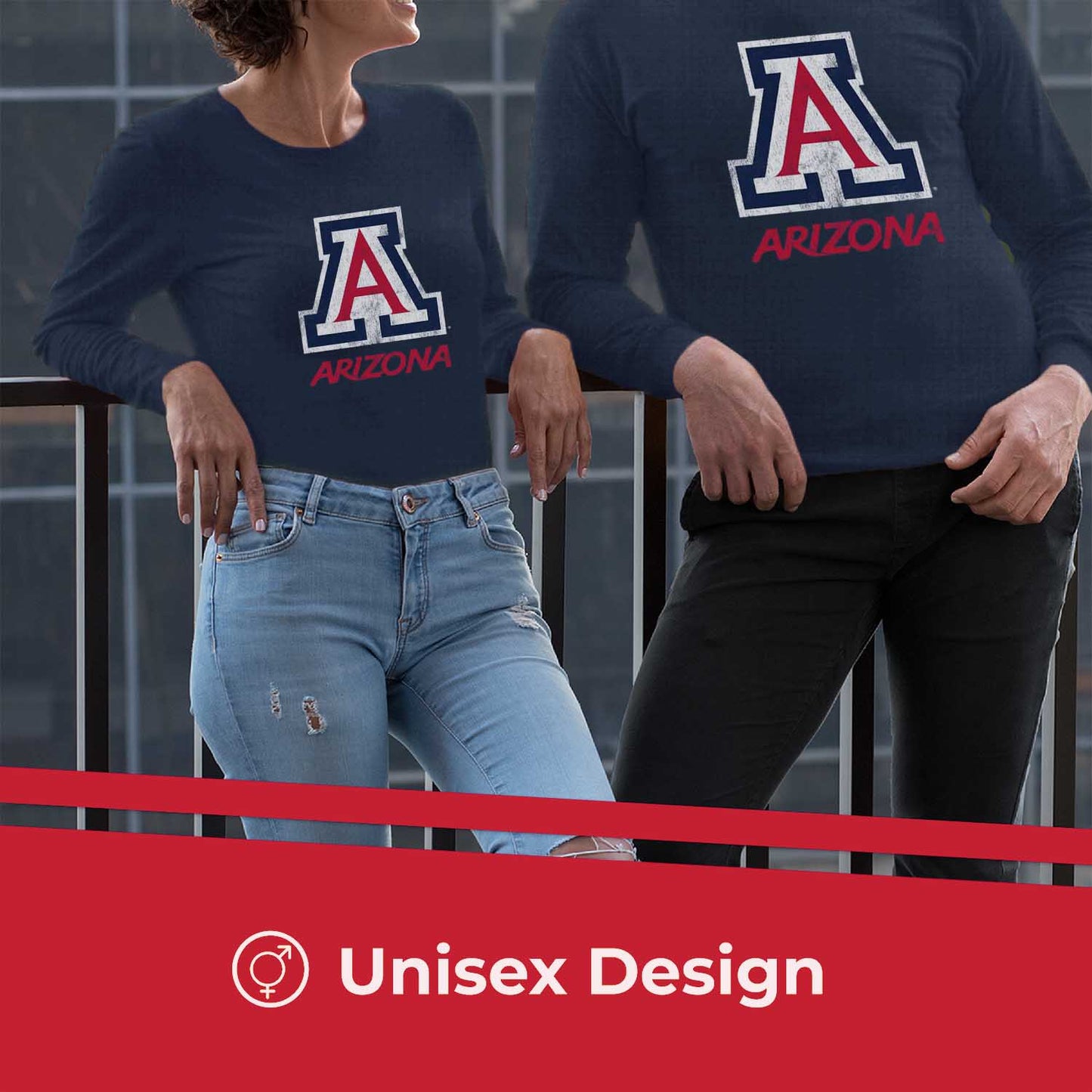 Arizona Wildcats NCAA MVP Adult Long-Sleeve Shirt - Navy