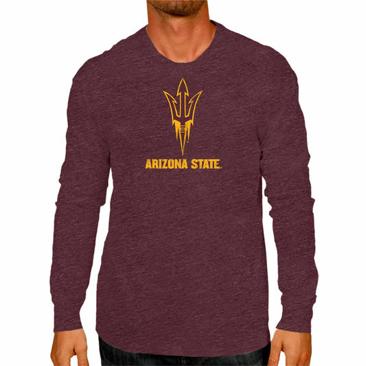 Arizona State Sun Devils NCAA MVP Adult Long-Sleeve Shirt - Maroon