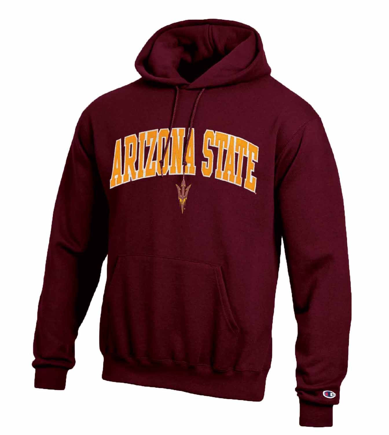 Arizona State Sun Devils Adult Tackle Twill Hooded Sweatshirt - Maroon