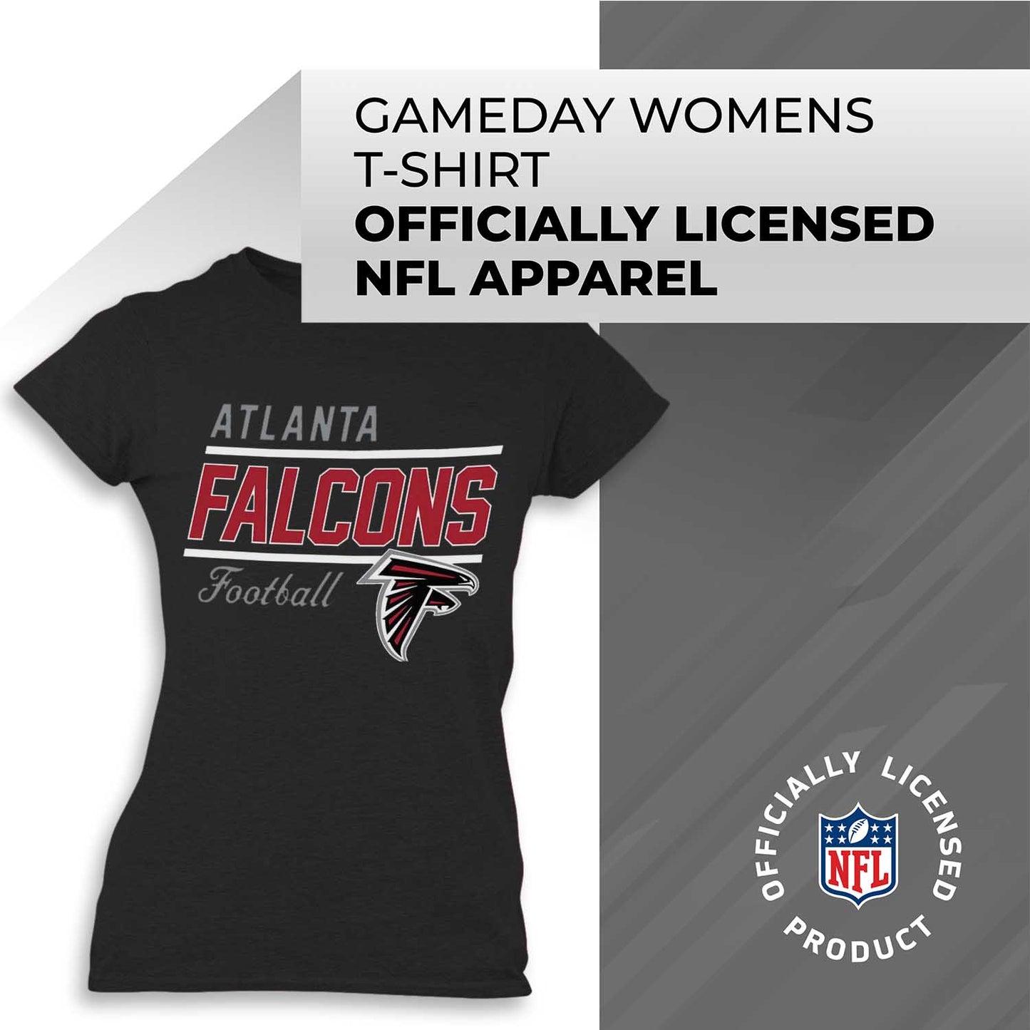 Atlanta Falcons NFL Womens Plus Size Relaxed Fit T-Shirt - Black