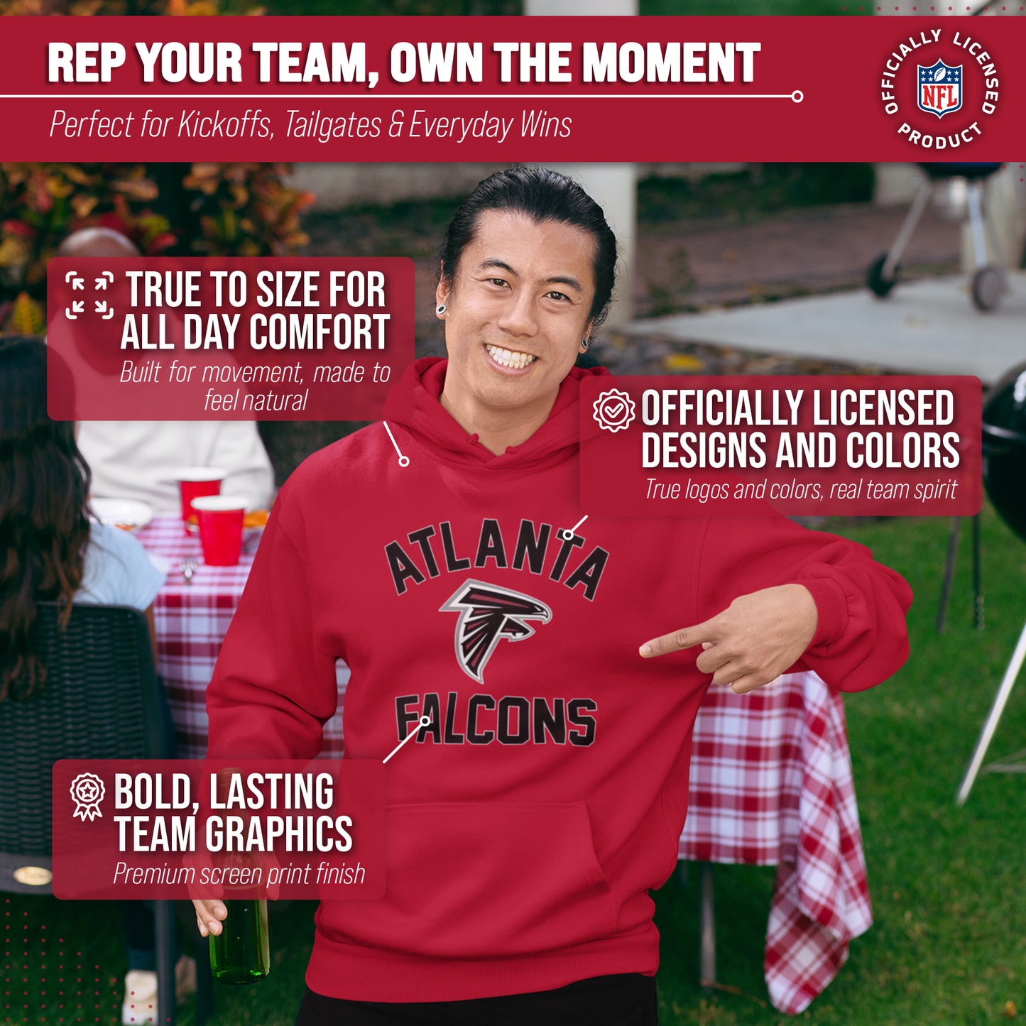 Atlanta Falcons NFL Adult Gameday Hooded Sweatshirt - Red