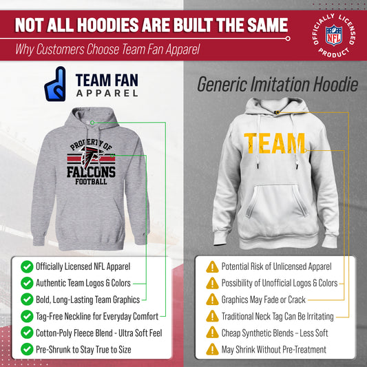 Atlanta Falcons NFL Adult Property Of Hooded Sweatshirt - Sport Gray