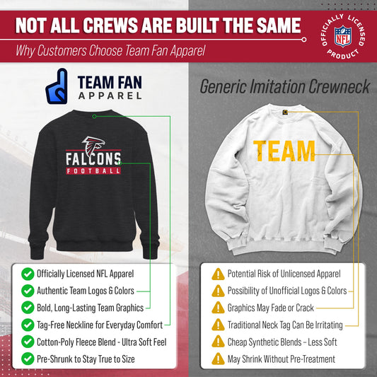 Atlanta Falcons NFL Adult True Fan Crewneck Sweatshirt - Charcoal