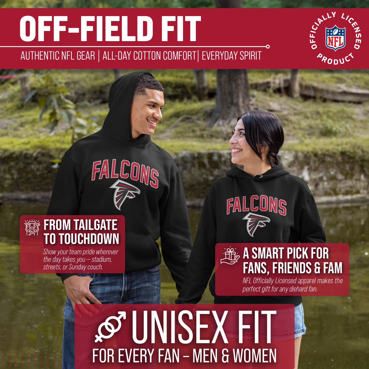 Atlanta Falcons NFL Home Team Hoodie - Black