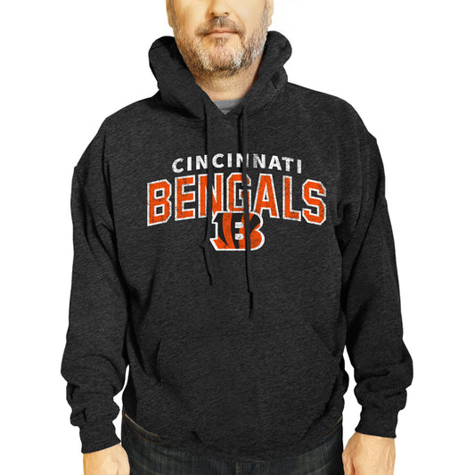 Cincinnati Bengals NFL Adult Unisex Starting Fresh Ultra Soft Fleece Hooded Sweatshirt - Black Heather