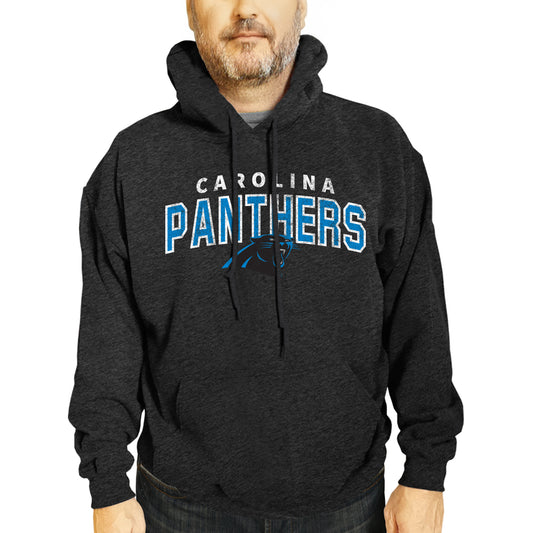 Carolina Panthers NFL Adult Unisex Starting Fresh Ultra Soft Fleece Hooded Sweatshirt - Black Heather