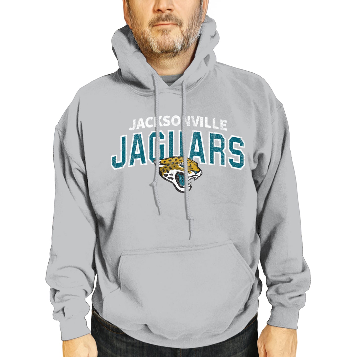 Jacksonville Jaguars NFL Adult Unisex Starting Fresh Ultra Soft Fleece Hooded Sweatshirt - Athletic Heather