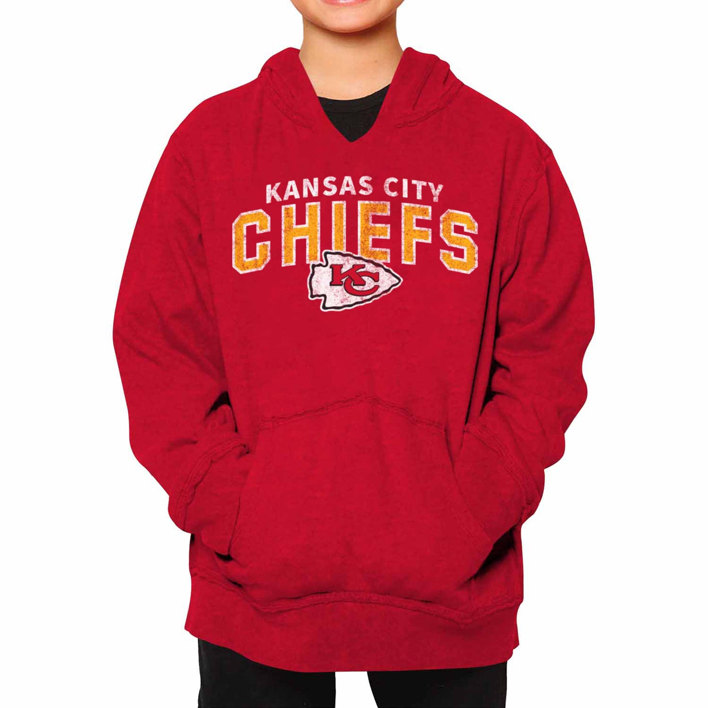 Kansas City Chiefs NFL Youth Starting Fresh Hoodie- Pro Football Sweatshirt for Boys and Girls - Red
