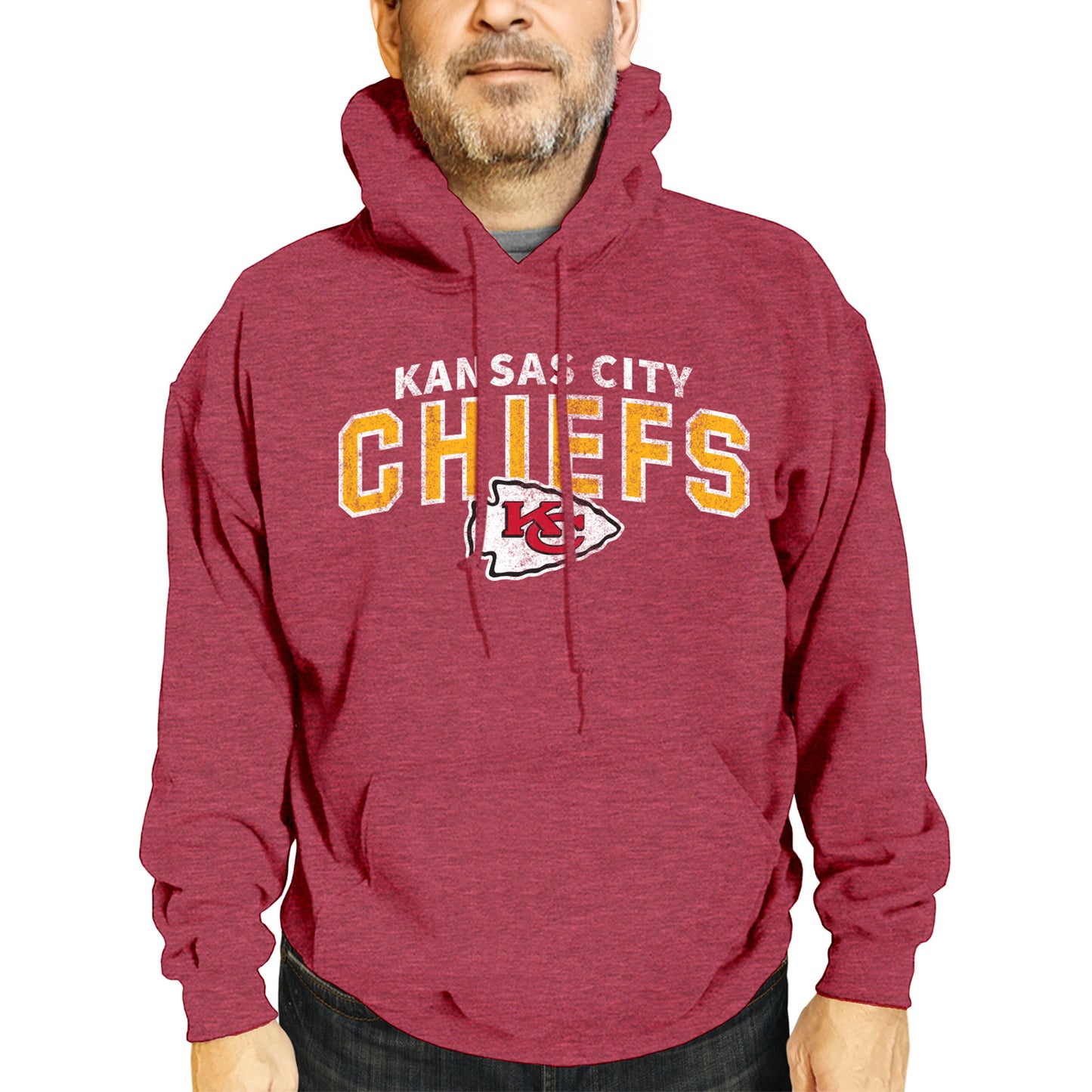 Kansas City Chiefs NFL Adult Unisex Starting Fresh Ultra Soft Fleece Hooded Sweatshirt - Red