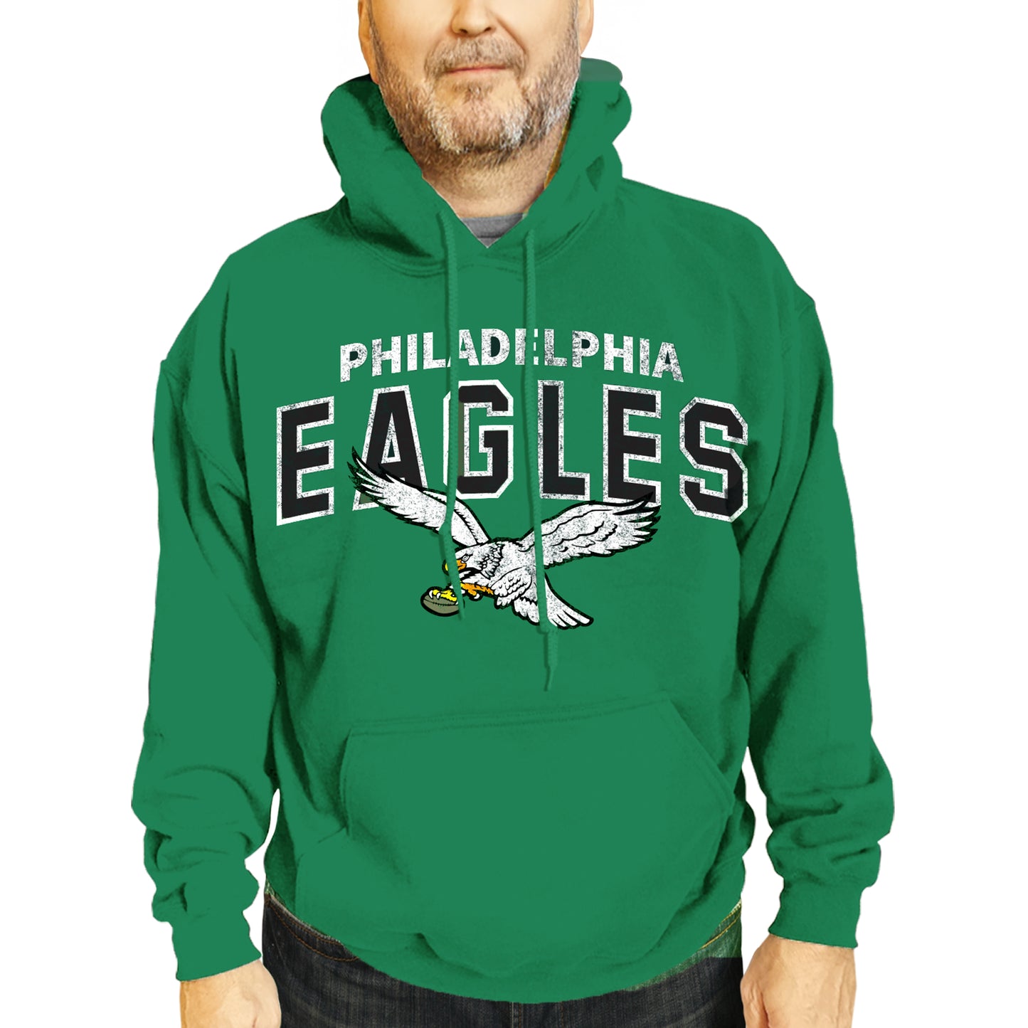 Philadelphia Eagles NFL Adult Unisex Starting Fresh Ultra Soft Fleece Hooded Sweatshirt - Kelly Green