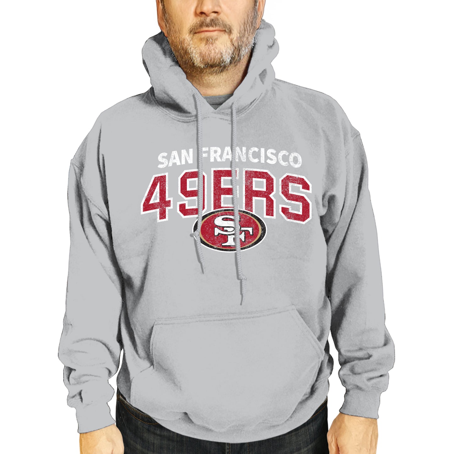 San Francisco 49ers NFL Adult Unisex Starting Fresh Ultra Soft Fleece Hooded Sweatshirt - Athletic Heather