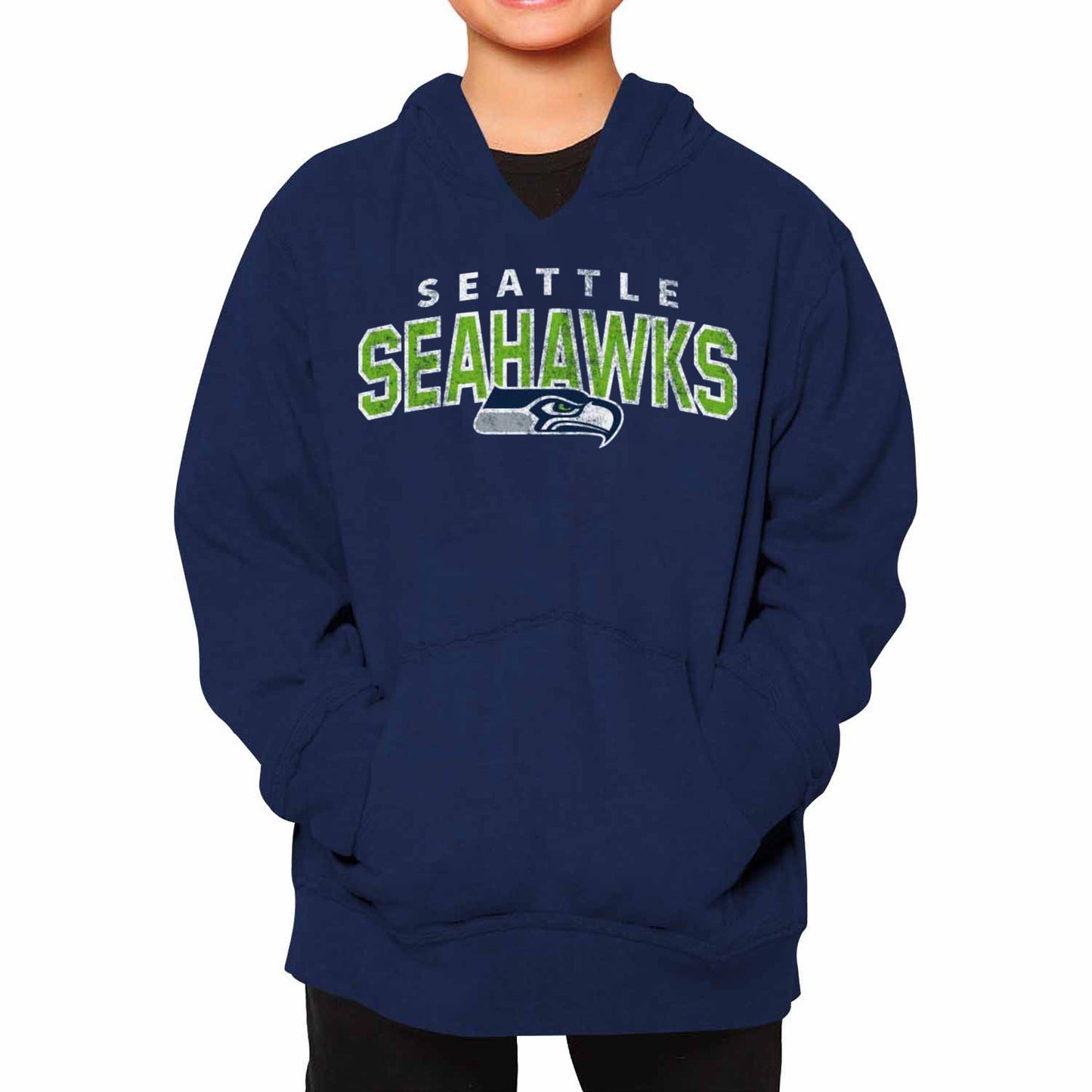 Seattle Seahawks NFL Youth Starting Fresh Hoodie- Pro Football Sweatshirt for Boys and Girls - Navy