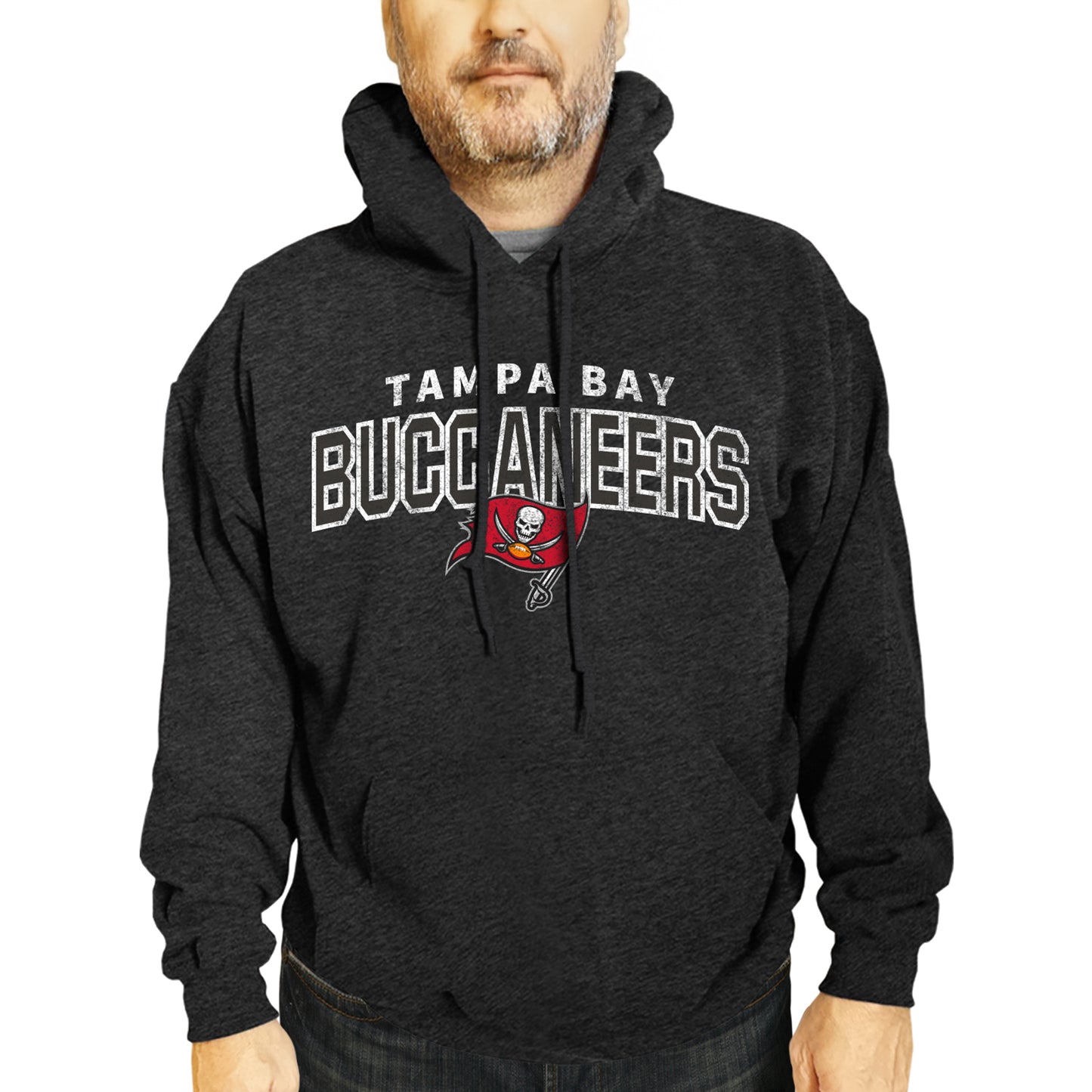 Tampa Bay Buccaneers NFL Adult Unisex Starting Fresh Ultra Soft Fleece Hooded Sweatshirt - Black Heather