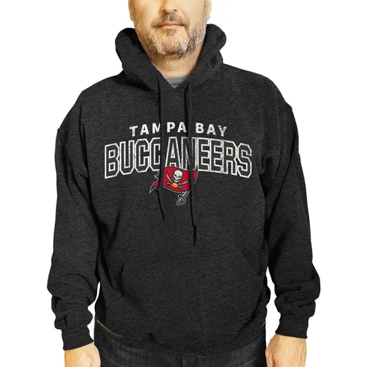 Tampa Bay Buccaneers NFL Adult Unisex Starting Fresh Ultra Soft Fleece Hooded Sweatshirt - Black Heather