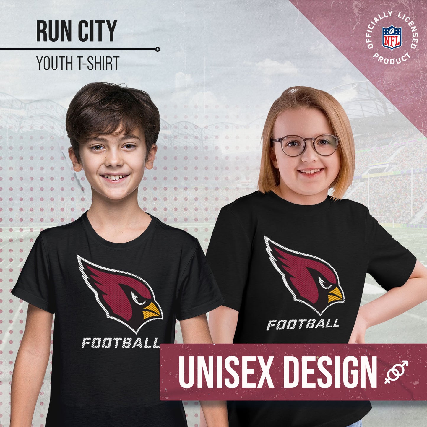 Arizona Cardinals NFL Youth Run City Tee - Black