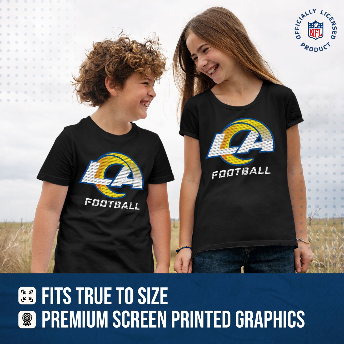 Los Angeles Rams NFL Youth Run City Tee - Black