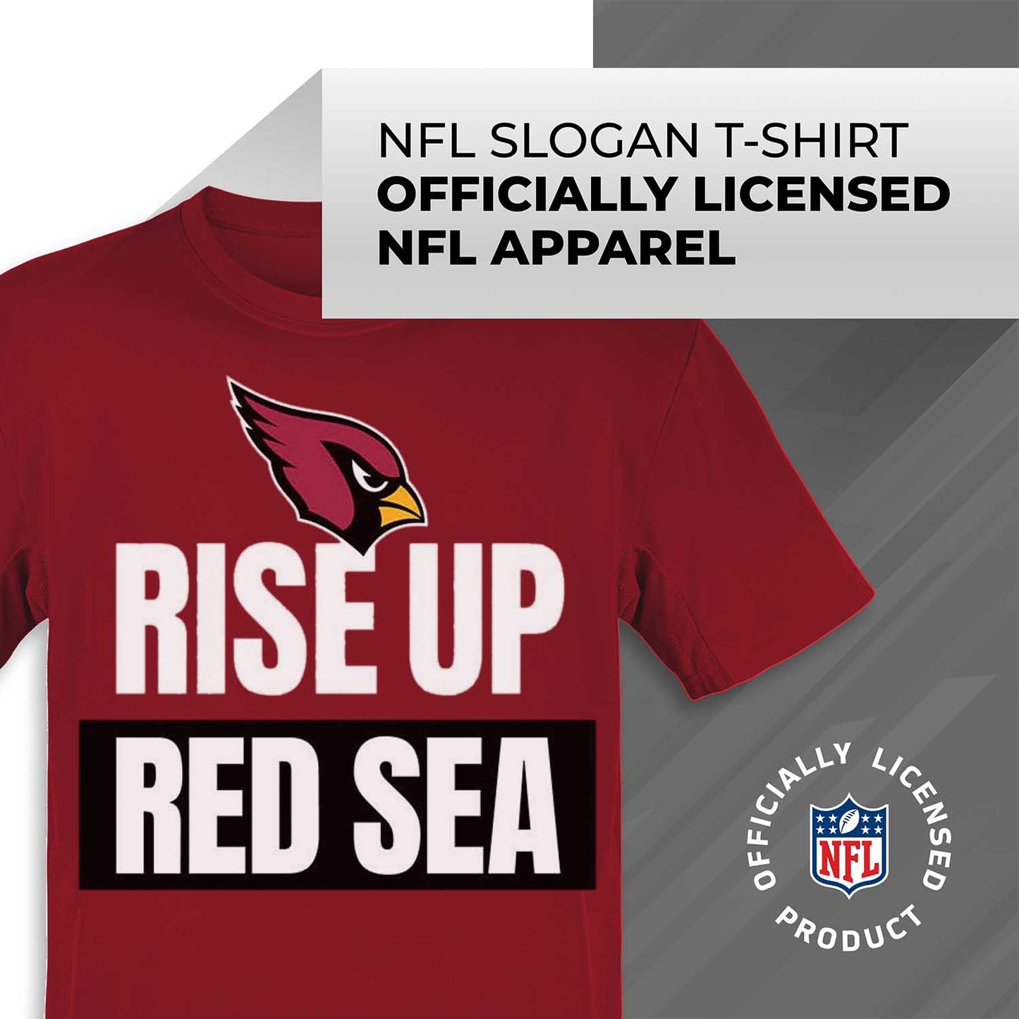 Arizona Cardinals NFL Adult Team Slogan Unisex T-Shirt - Cardinal