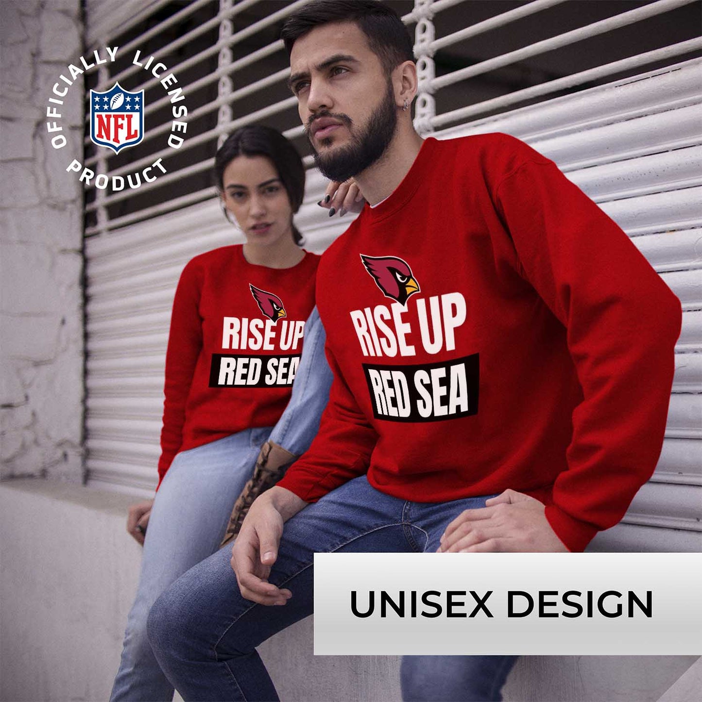 Arizona Cardinals NFL Adult Slogan Crewneck Sweatshirt - Cardinal