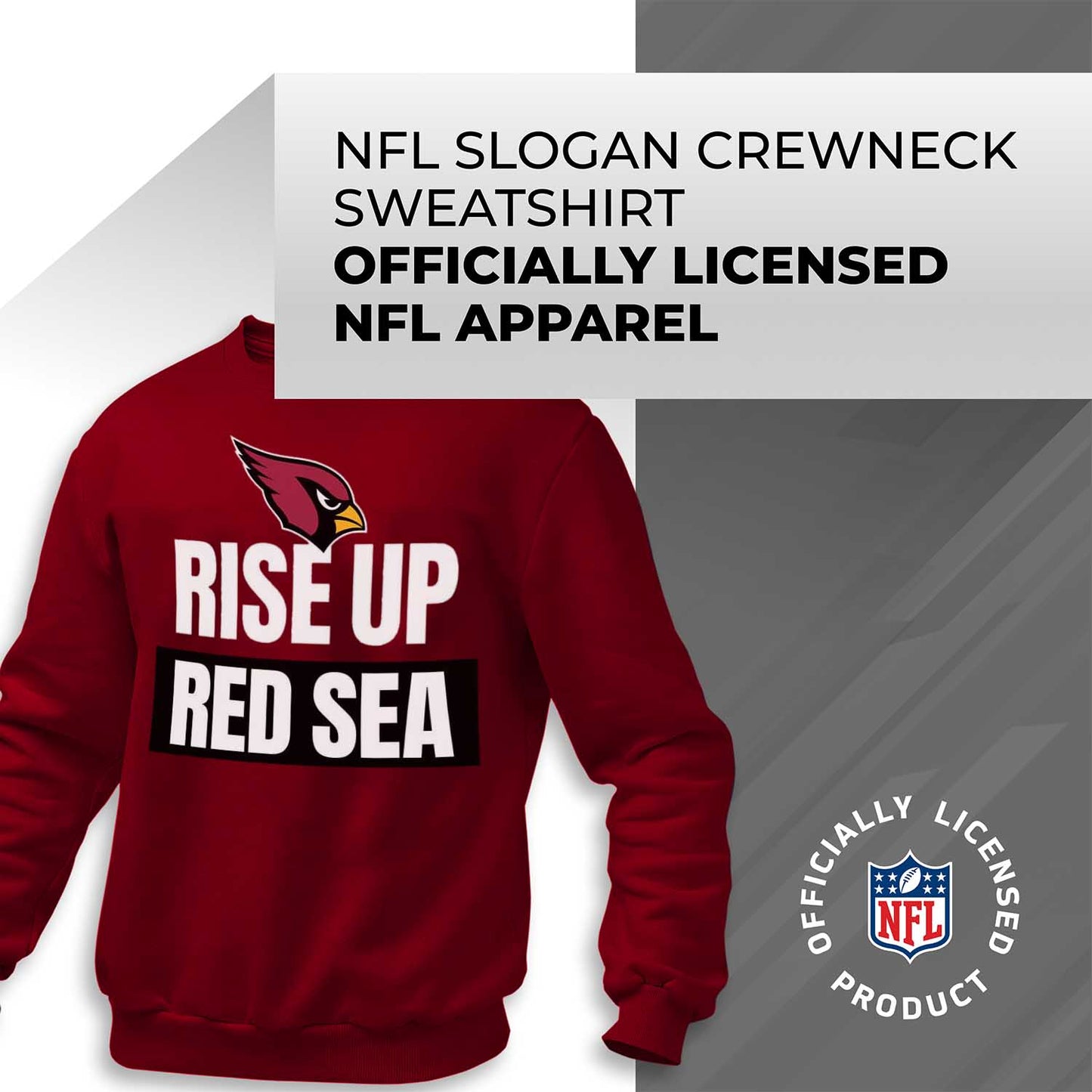 Arizona Cardinals NFL Adult Slogan Crewneck Sweatshirt - Cardinal