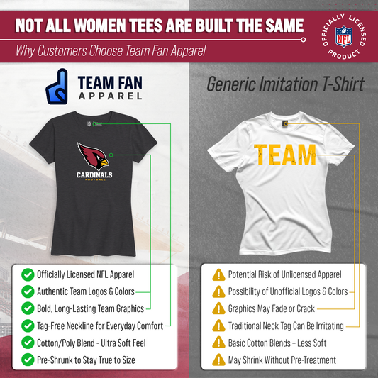Arizona Cardinals Women's NFL Ultimate Fan Logo Short Sleeve T-Shirt - Black