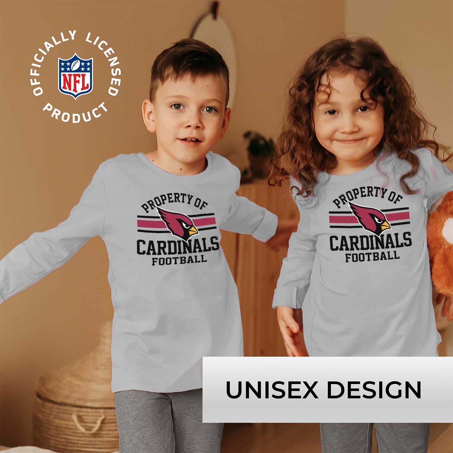 Arizona Cardinals NFL Youth Property Of Long Sleeve Lightweight T Shirt - Sport Gray