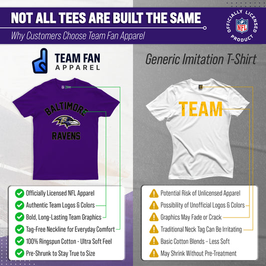 Baltimore Ravens NFL Adult Gameday T-Shirt - Purple