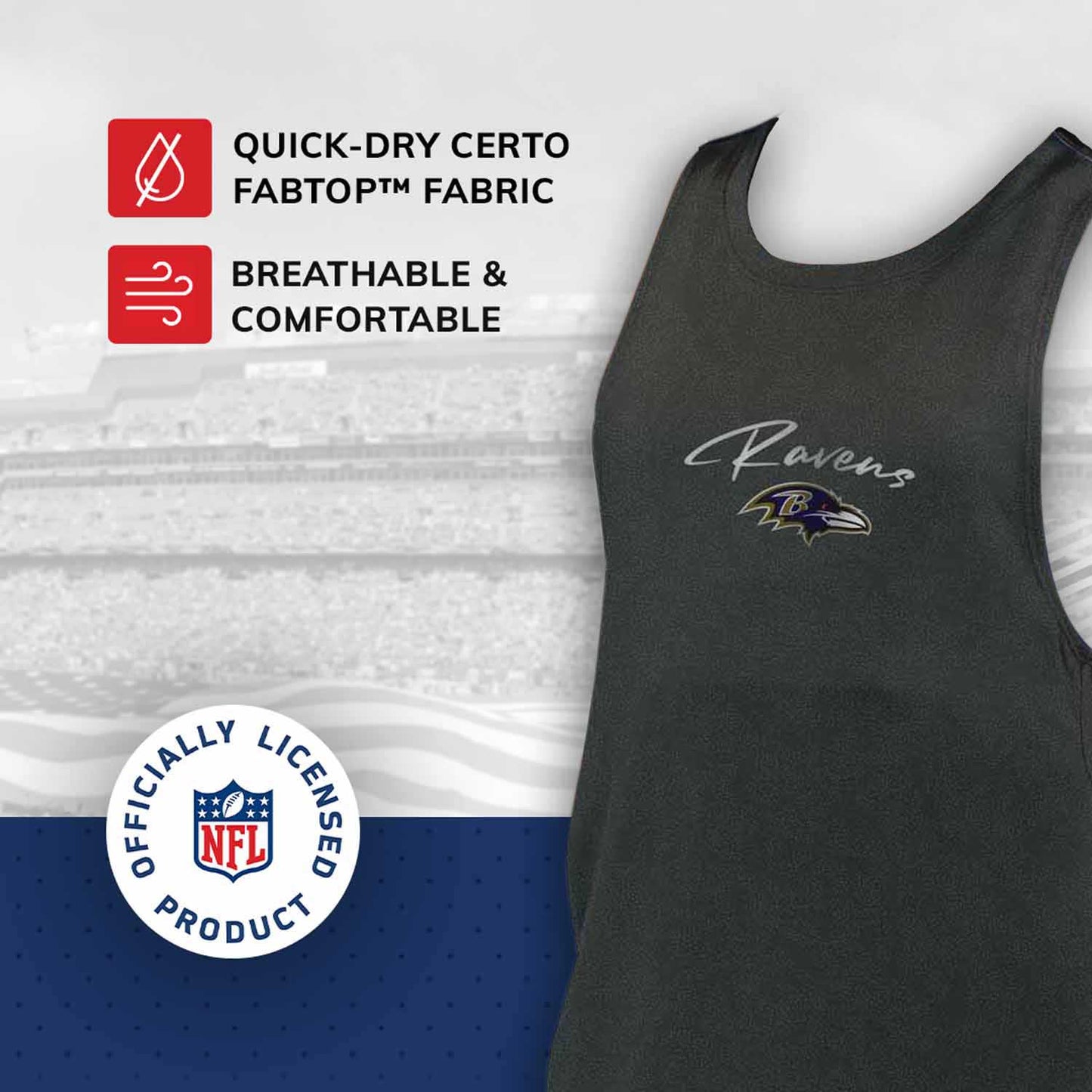 Baltimore Ravens NFL Women's Muscle Tank - Black