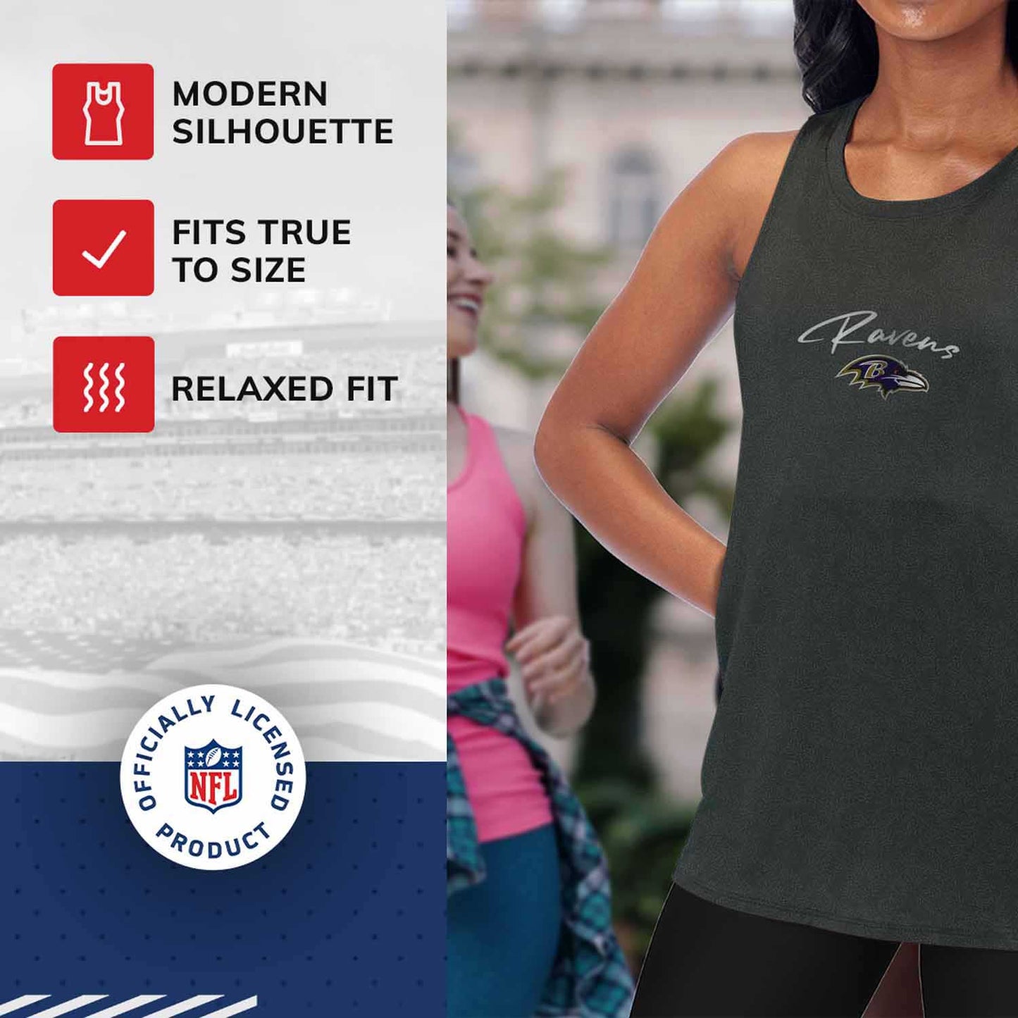 Baltimore Ravens NFL Women's Muscle Tank - Black