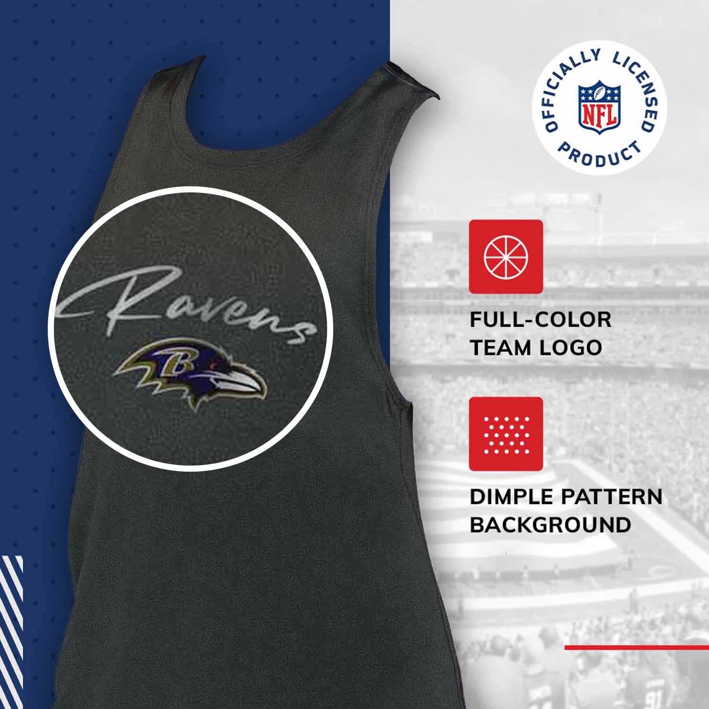 Baltimore Ravens NFL Women's Muscle Tank - Black